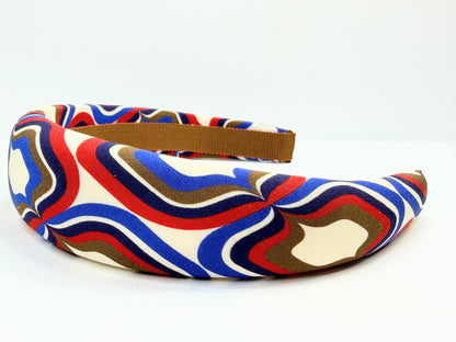 Miu Miu Printed Padded Headband with Box & Authenticity Card GS739