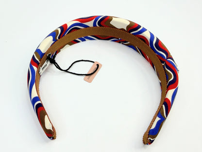 Miu Miu Printed Padded Headband with Box & Authenticity Card GS739