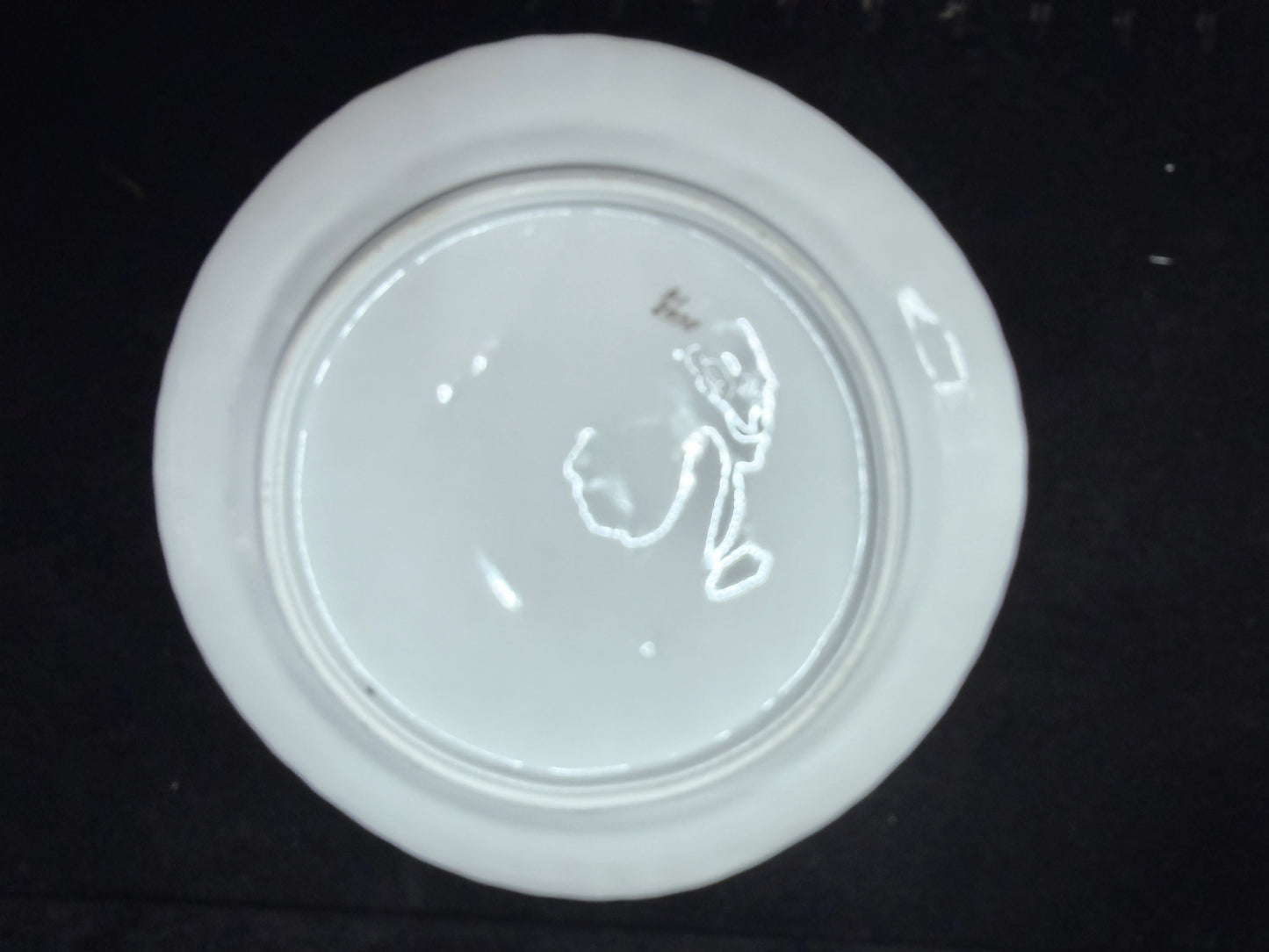 Antique German Porcelain 5-Well White And Gilt Oyster Plate A1237