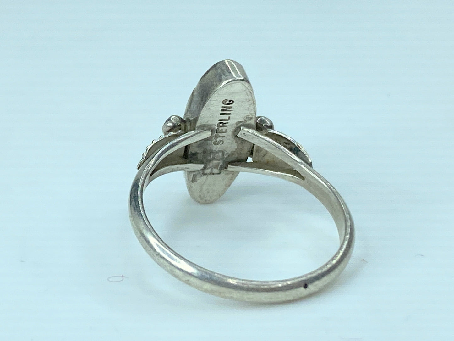 Southwestern Sterling Purple Spiny Oyster Ring Size 7 Signed EB JR767