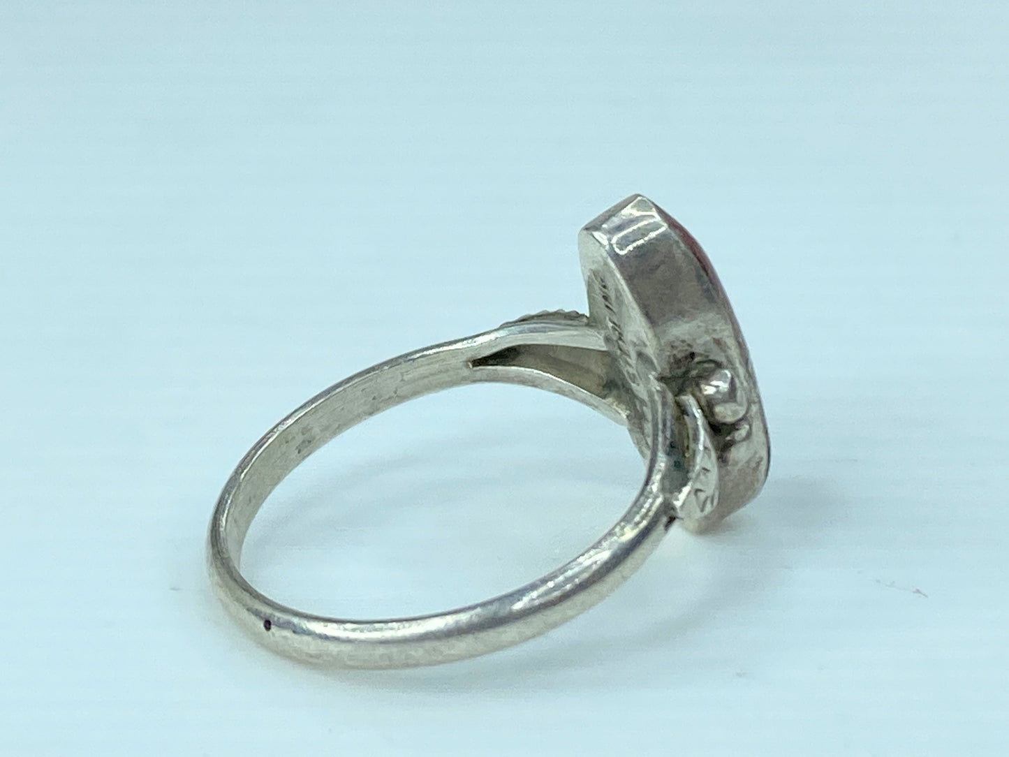 Southwestern Sterling Purple Spiny Oyster Ring Size 7 Signed EB JR767