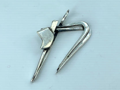 Rachel Gear c1980 handmade Sterling silver 925 pendant 1.5" 4.3 grams JR768
