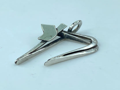 Rachel Gear c1980 handmade Sterling silver 925 pendant 1.5" 4.3 grams JR768