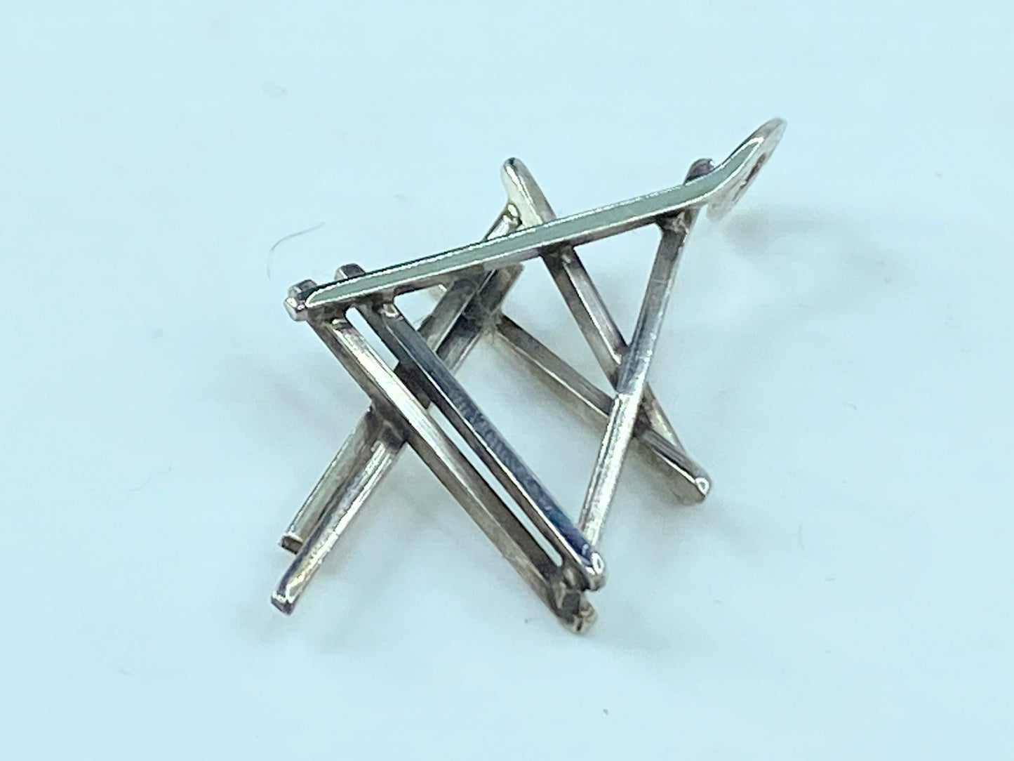 Modernist Rachel Gera Sterling silver bold design pendant 5.8g 2 1/8" x 1" JR769