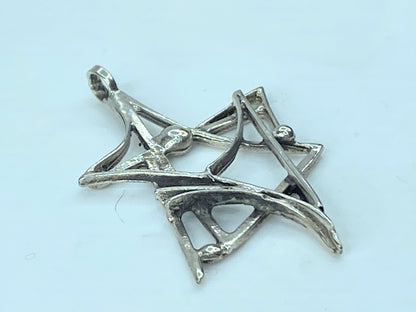 Rachel Gear artisan sterling silver 925 abstract pendant 2.0" 6.1g JR770