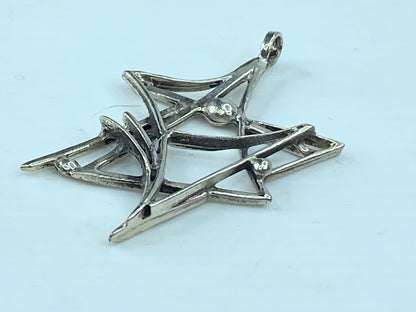 Rachel Gear artisan sterling silver 925 abstract pendant 2.0" 6.1g JR770