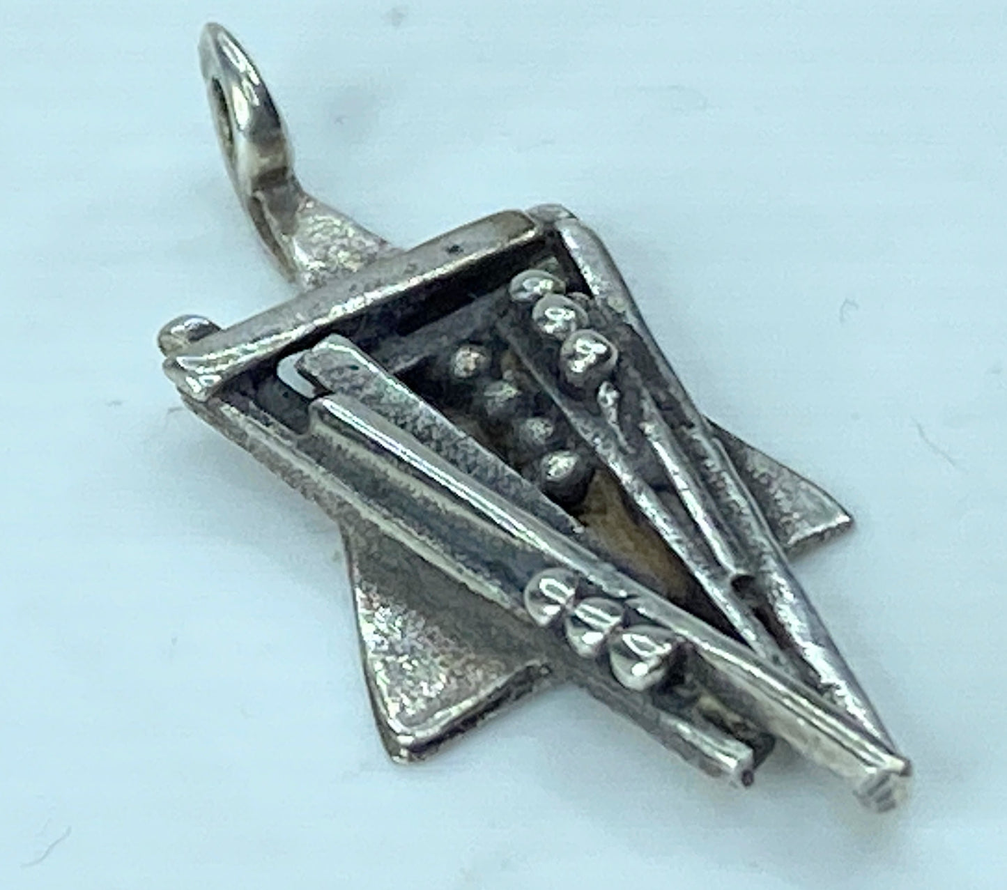 Vintage 80s Eli Gera Rachel Gera 925 Silver Pendent Star David 1.5" JR771