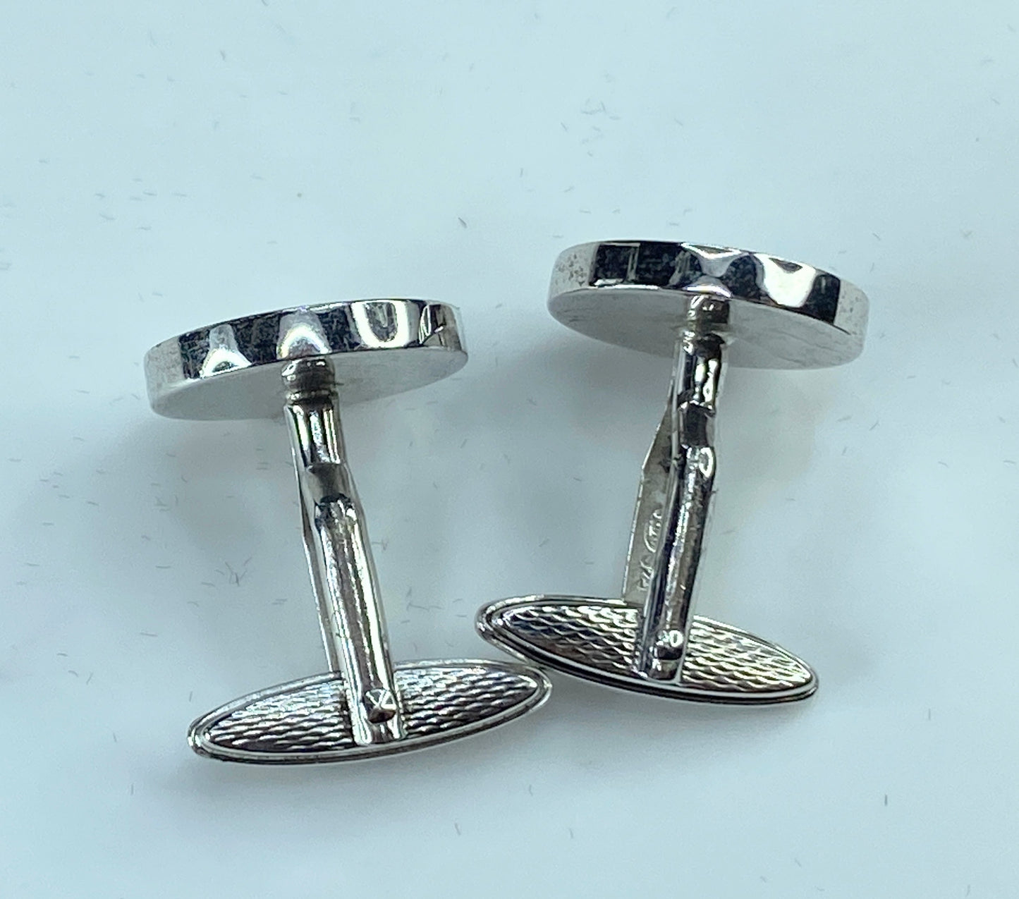 DUNHILL Cufflinks button Design Sterling Silver 925 Authentic G345