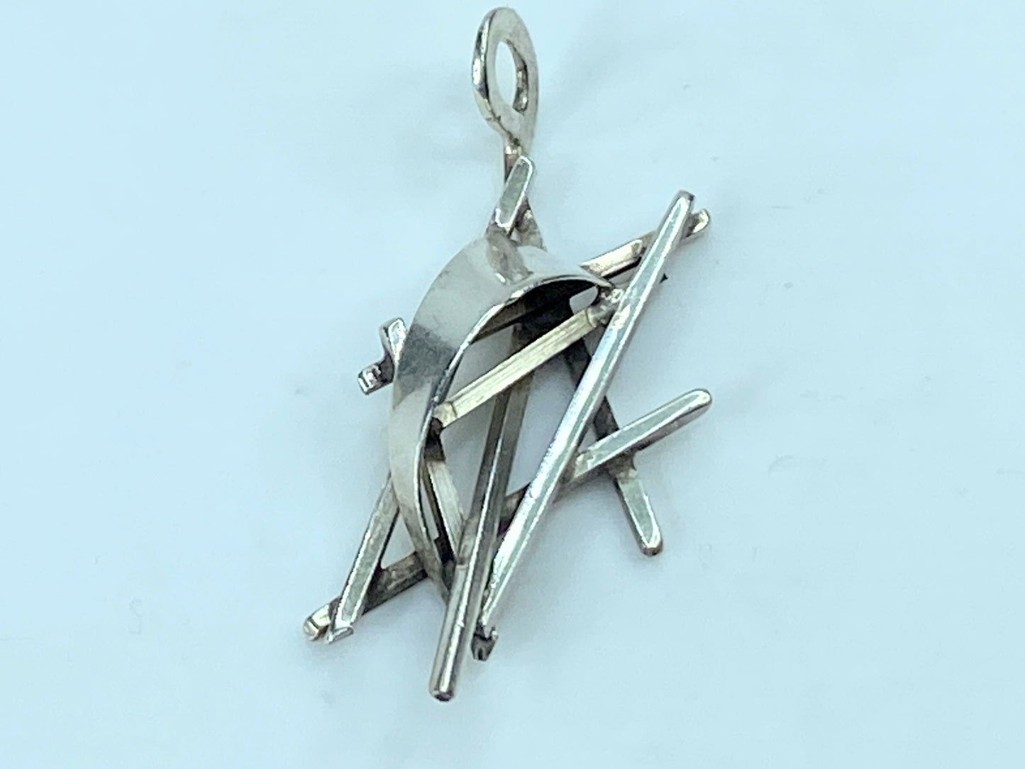 Rare 80" Rachel Gera Big Star Of David Silver 925 Pendant Signed Modernist JR773