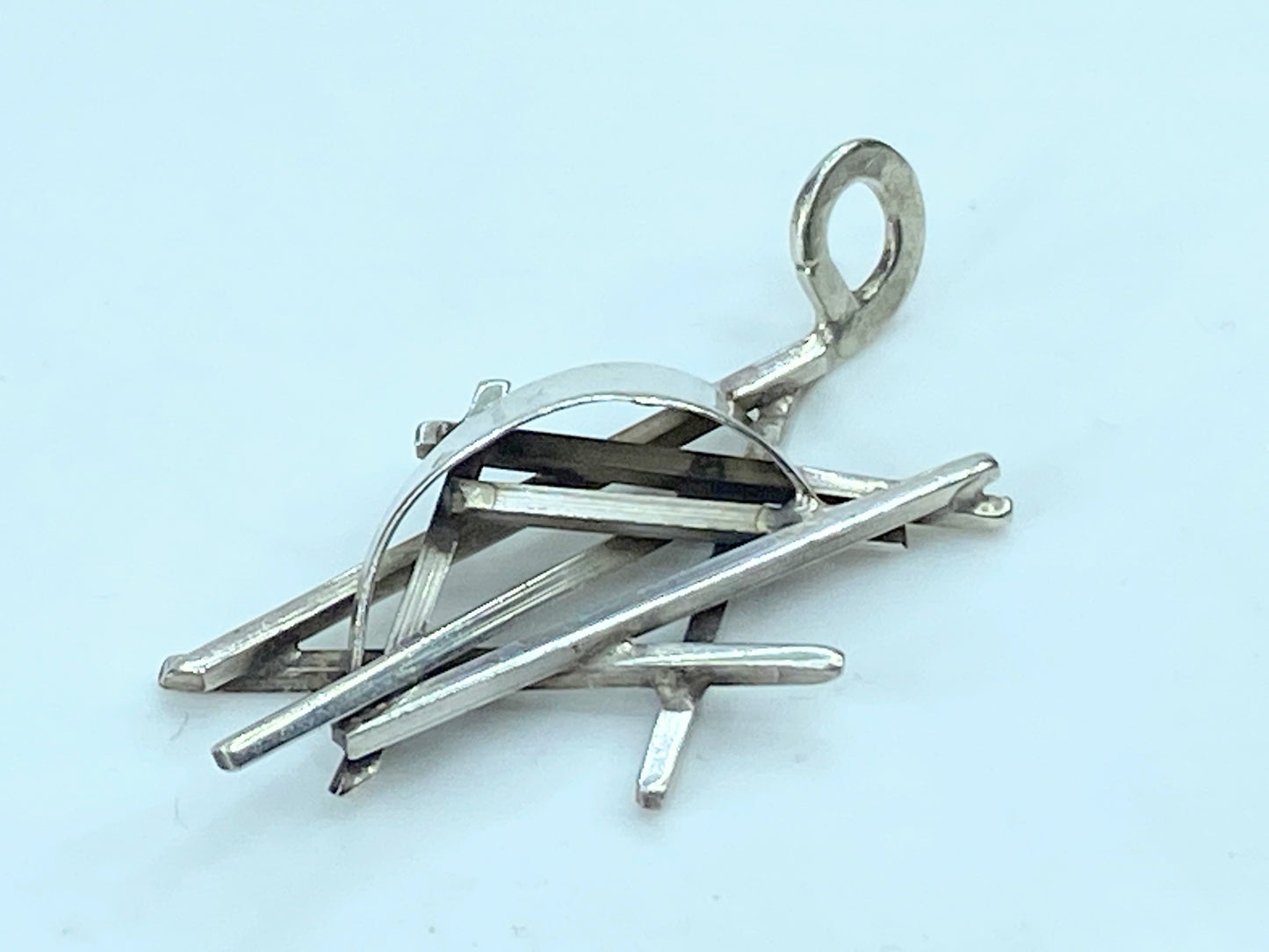 Rare 80" Rachel Gera Big Star Of David Silver 925 Pendant Signed Modernist JR773