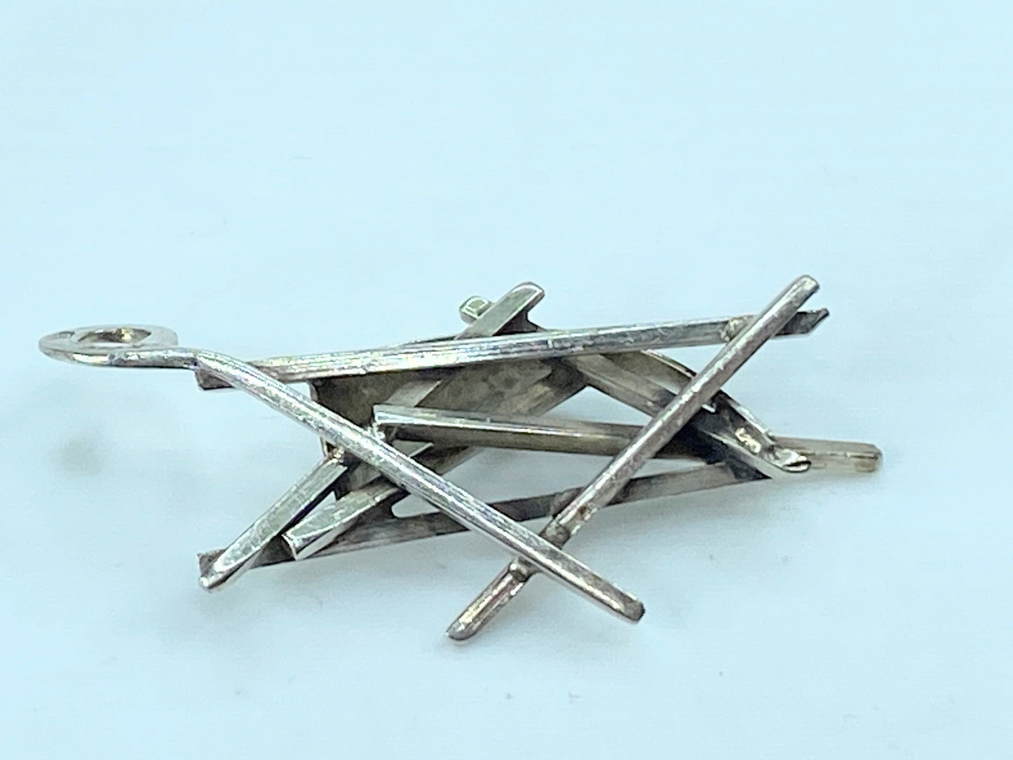 Rare 80" Rachel Gera Big Star Of David Silver 925 Pendant Signed Modernist JR773