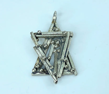 80" Rachel Gera Star Of David Sterling silver 1 3/8" x 1.0" 6.3g JR775