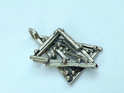 80" Rachel Gera Star Of David Sterling silver 1 3/8" x 1.0" 6.3g JR775