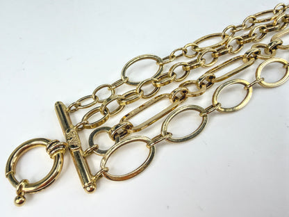 Vintage A&H 14K Yellow Gold Multi-Strand Link Bracelet 7.25" 9.5g JR2014