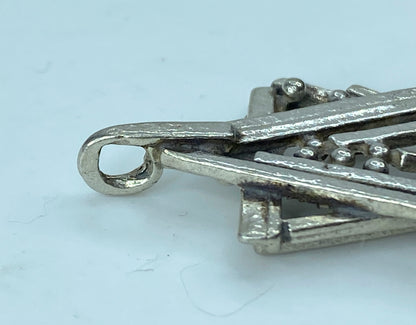 80" Rachel Gera Star Of David Sterling silver 1 3/8" x 1.0" 6.3g JR775