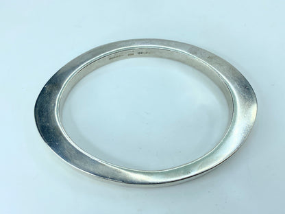 Mid Century huffy sterling silver Modern square edge geometric bangle 32g JR776