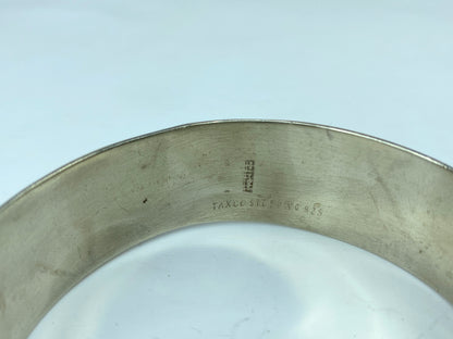 Starburst 1960s TA, Mexico 925 Sterling Silver 7.2mm slip on bangle 8.25" JR778