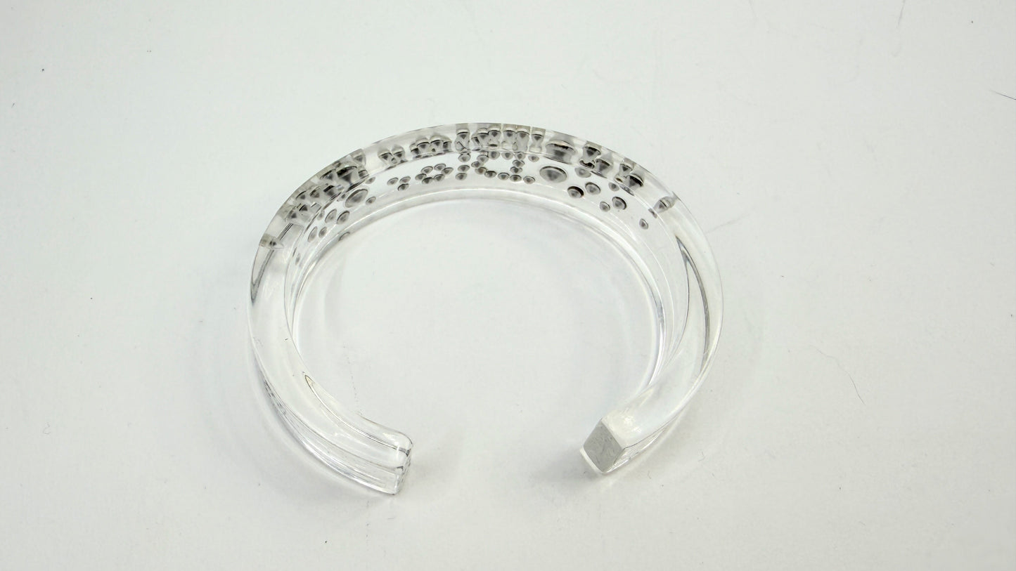 Vintage Christian Dior by John Galliano Clear Crystal Logo Cuff GS752