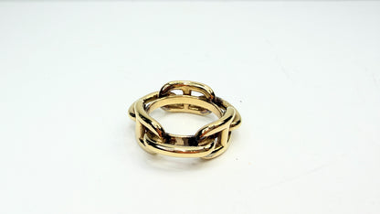 Vintage Hermès New Gold Chain d'Ancre Scarf Ring authentic GS753