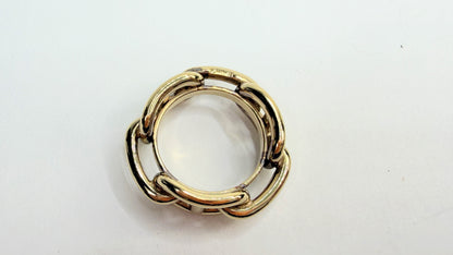 Vintage Hermès New Gold Chain d'Ancre Scarf Ring authentic GS753