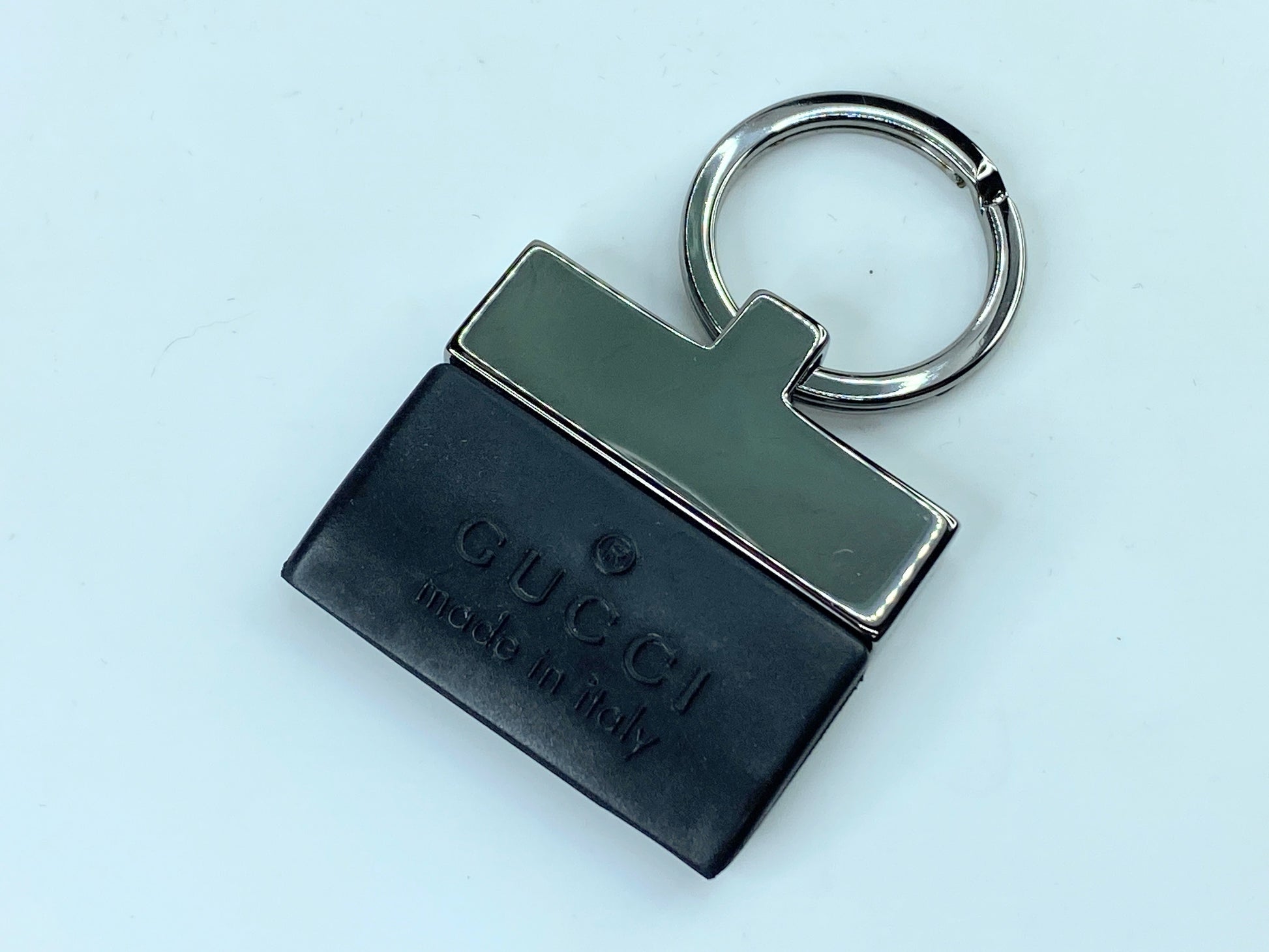 Gucci Silver-tone Key ring Chain GS350