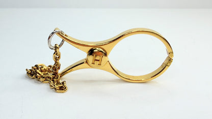 Authentic Hermes Filloux Gold Plated Glove Holder 3cm x 6cm with box GS754