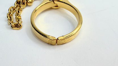 Authentic Hermes Filloux Gold Plated Glove Holder 3cm x 6cm with box GS754