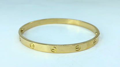 Cartier© Love Bracelet 18k Yellow Gold 716211 size 21 37.8g 7.5" w/box JR784
