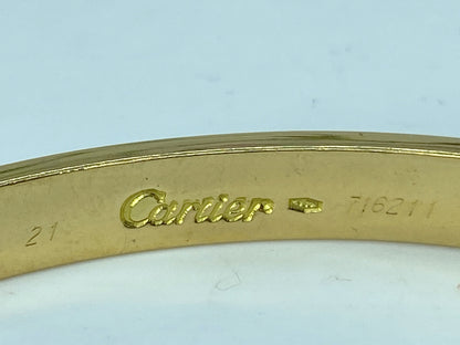 Cartier© Love Bracelet 18k Yellow Gold 716211 size 21 37.8g 7.5" w/box JR784
