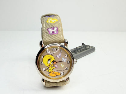 Armitron Tweety Bird Canvas Strap Quartz Watch Display Model New Battery SS198