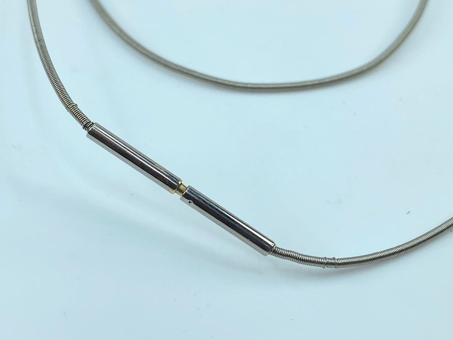 Hermes Silver Palladium Plated Cage D'H Pendant Necklace GS353