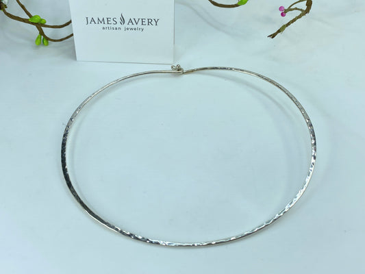 James Avery Hammered Hook-On Collar Necklace Sterling 925 Retired 15.5" JR786