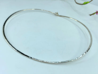 James Avery Hammered Hook-On Collar Necklace Sterling 925 Retired 15.5" JR786