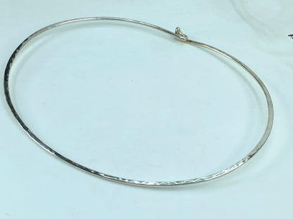 James Avery Hammered Hook-On Collar Necklace Sterling 925 Retired 15.5" JR786