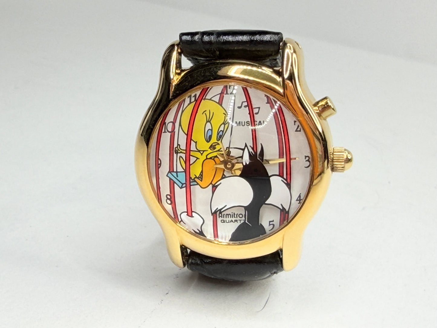Armitron Tweety Sylvester Gold Tone Watch NOS New Strap SS199