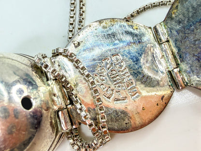 Vintage Mexico 925 Sterling Silver Expanding Photo Ball Locket Necklace JR2023
