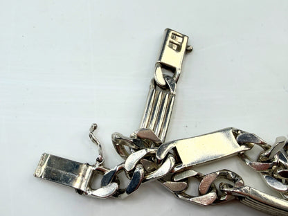 Tiffany & Co Ribbed Bar Curved Link Bracelet sterling silver vintage JR1313