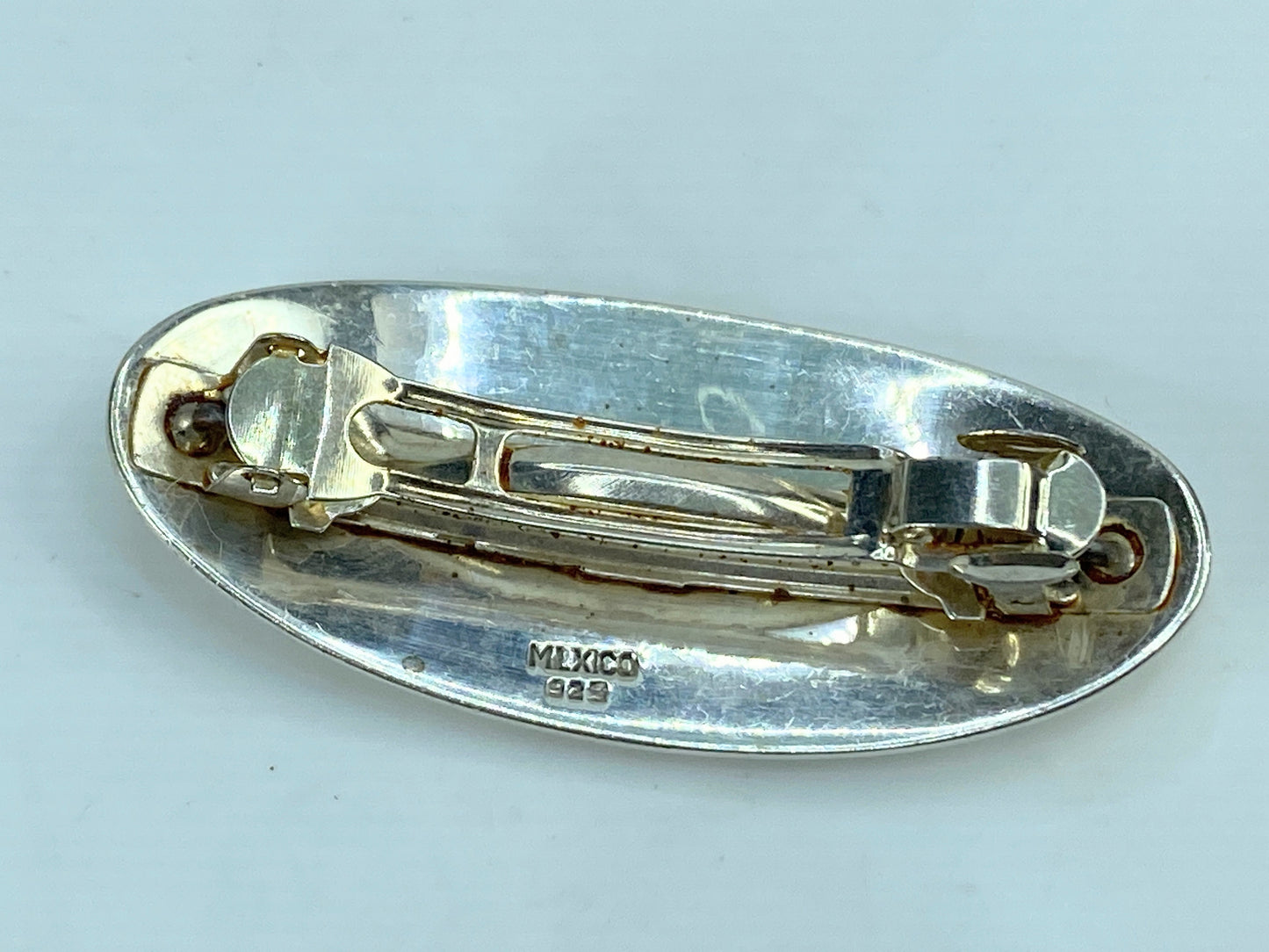 Sterling Silver initial Hair barrette Mexico 2 1/8" x 1" 14.0g SS66
