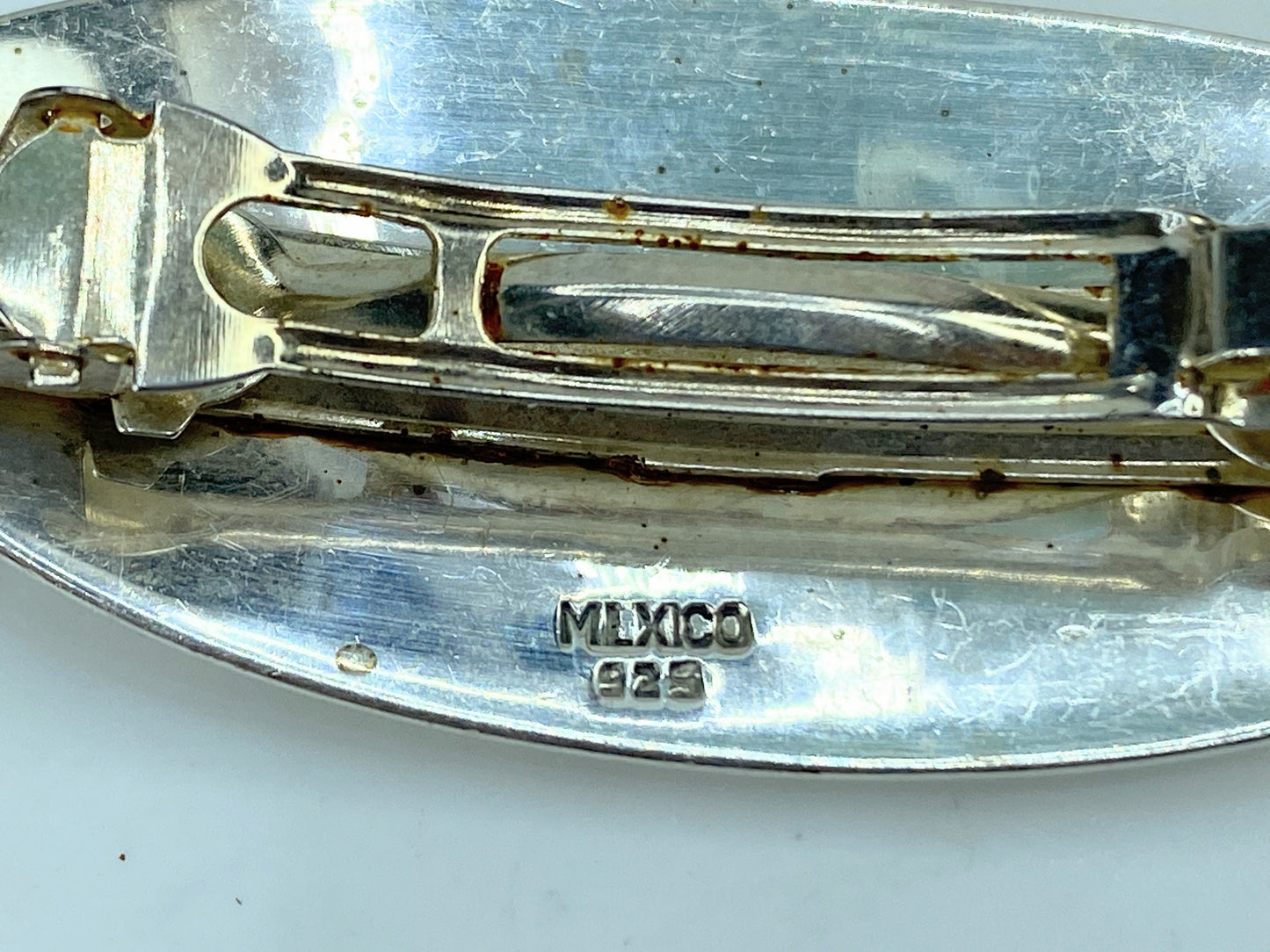 Sterling Silver initial Hair barrette Mexico 2 1/8" x 1" 14.0g SS66