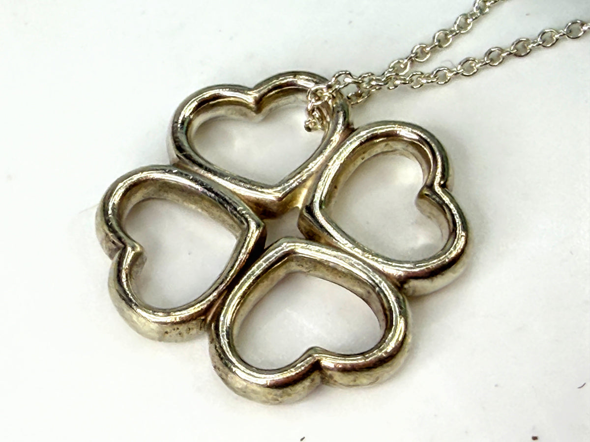Tiffany & Co. Elsa Peretti Quadrifoglio Sterling Necklace 16" 4.5gm JR2030