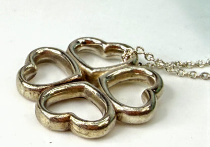 Tiffany & Co. Elsa Peretti Quadrifoglio Sterling Necklace 16" 4.5gm JR2030