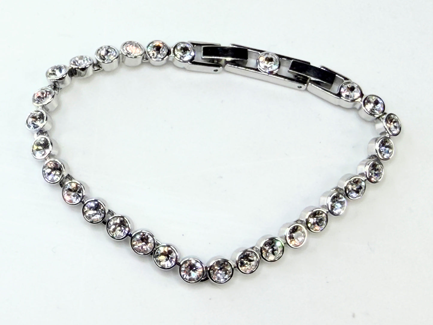 Vintage Swarovski Brilliant Crystal Flower Butterfly Brooch Bracelet Set GS761