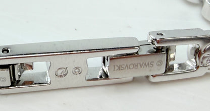 Vintage Swarovski Brilliant Crystal Flower Butterfly Brooch Bracelet Set GS761