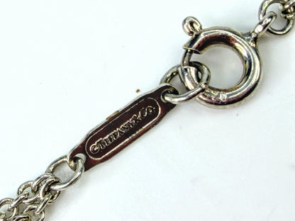 Tiffany & Co. Blue Enamel Infinity Sterling Silver Bracelet 6.5" JR2031