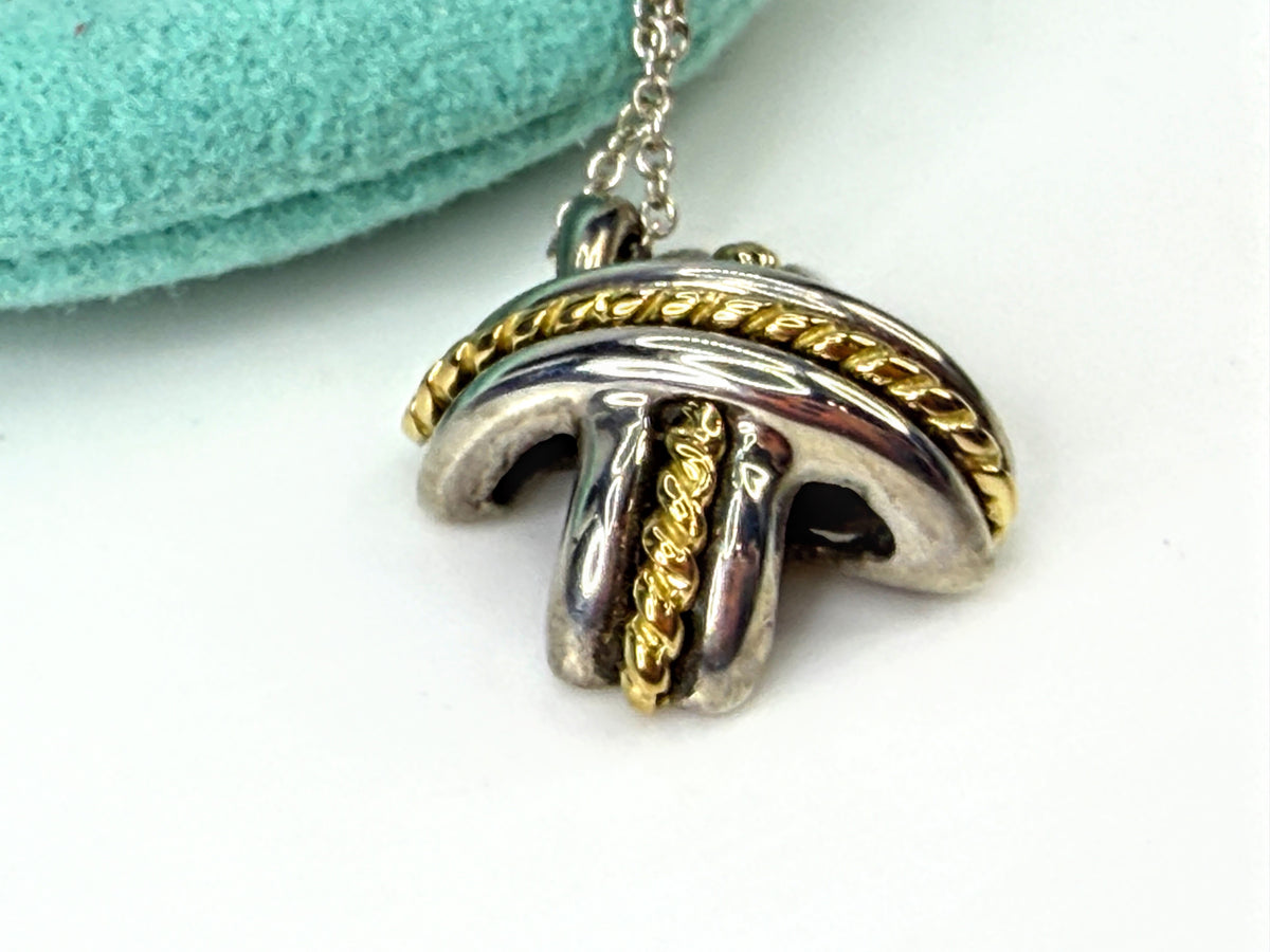 Vintage Tiffany & Co. 1990 Signature X 18K Sterling Necklace 16.5" JR2033