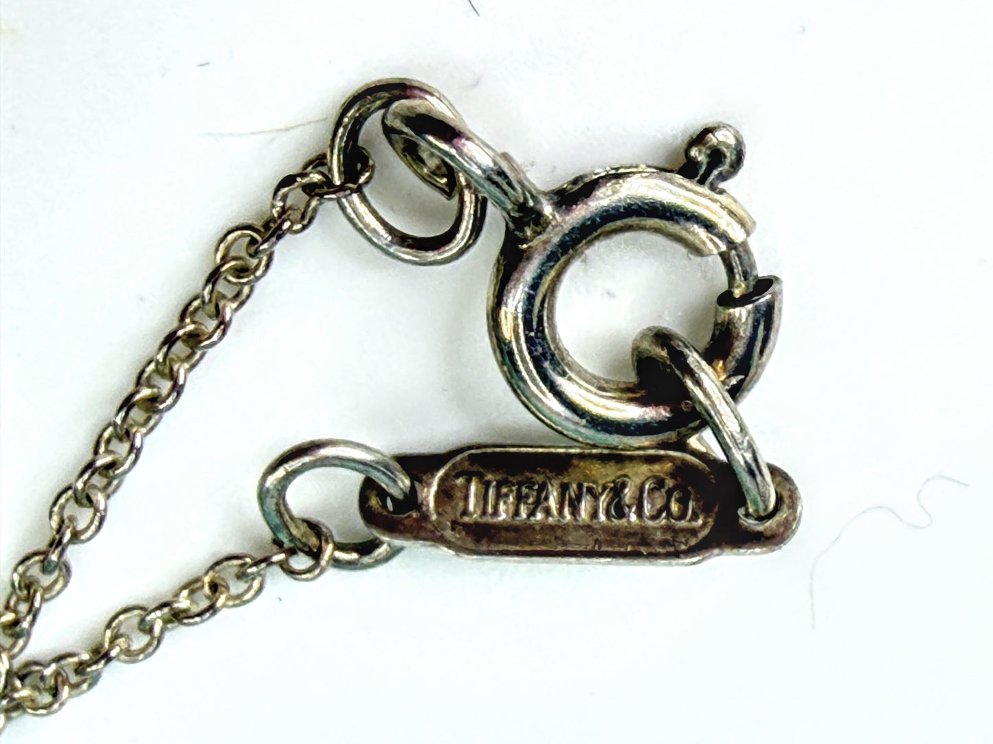 Vintage Tiffany & Co. 1990 Signature X 18K Sterling Necklace 16.5" JR2033