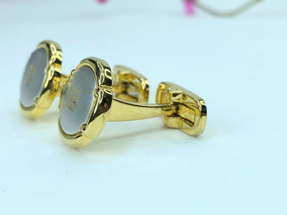 Givenchy Cufflinks Very good condition Gold Silver, Metal Gift box GS357