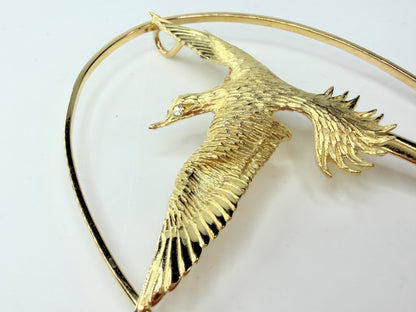 Vintage Astwood Dickinson 18K Long Tail Bird Brooch Bermuda Era Ltd JR1311