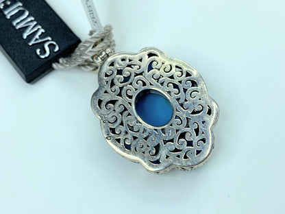 Artisan Samuel B Behnam Sleeping Beauty Turquoise Scrollwork Pendant NWT JR793