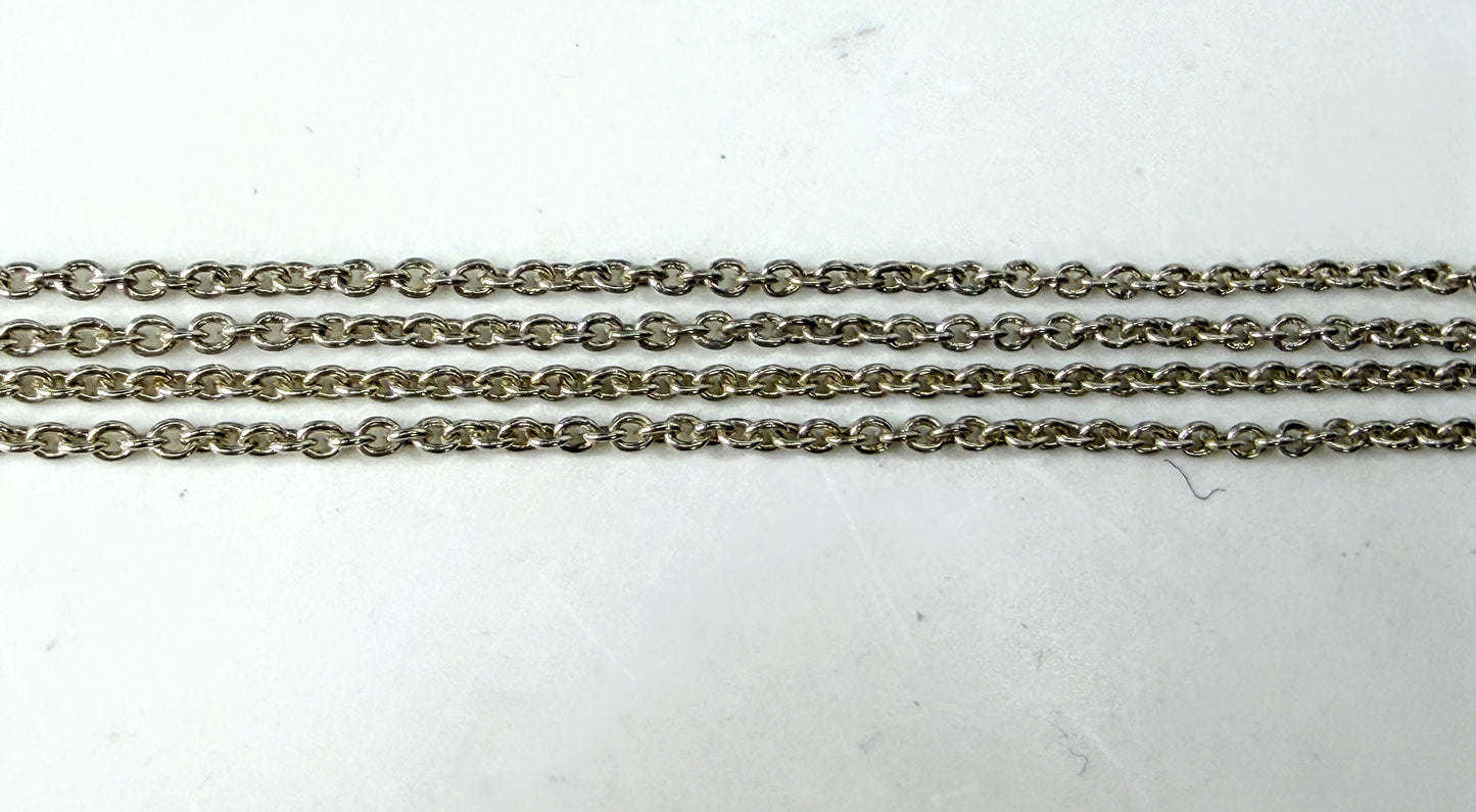 Tiffany & Co. Sterling Silver Infinity Double Chain Necklace 7.5g 15 3/4" JR2034